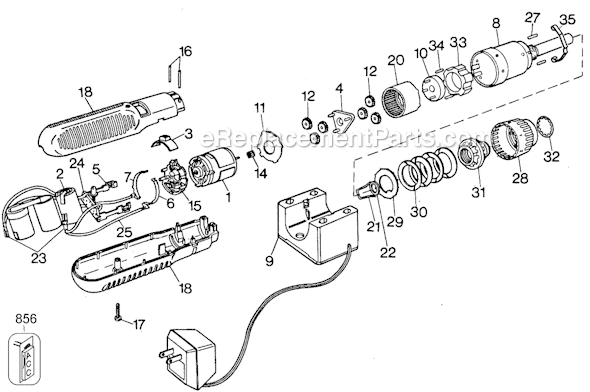 Page A Diagram and Parts List for 9019 Type 1 Black and Decker Electric Drill